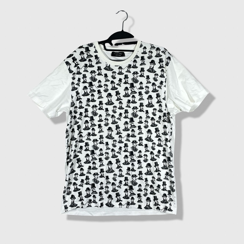 Viktor & Rolf Monsieur T-Shirt Mens XL White Graphic Print Avant-Garde Designer
